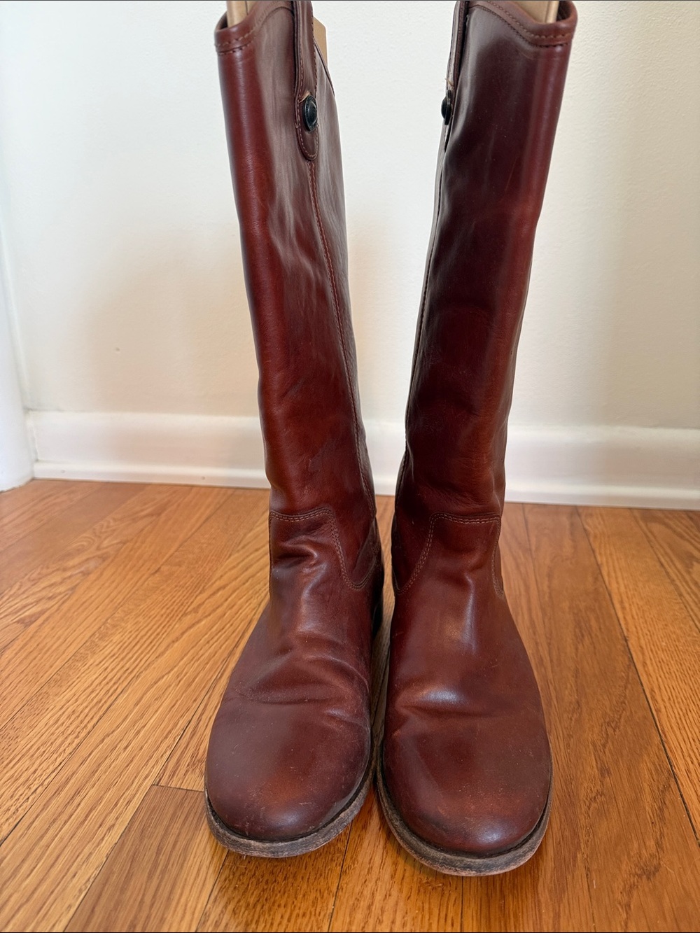 Frye Brown Leather Riding Boots - Picture 2 of 11
